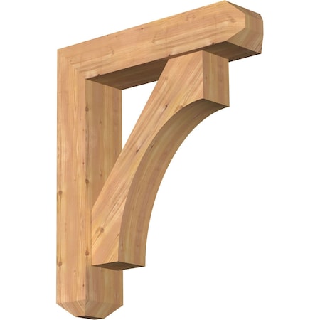 Ekena Millwork Westlake Craftsman Smooth Bracket w/ Offset Brace, Western Red Cedar, 7 1/2"W x 32"D x 38"H BKT0806X32X38WTL04SWR